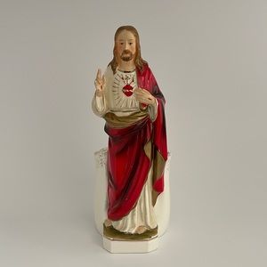 Jesus ceramic vase planter.